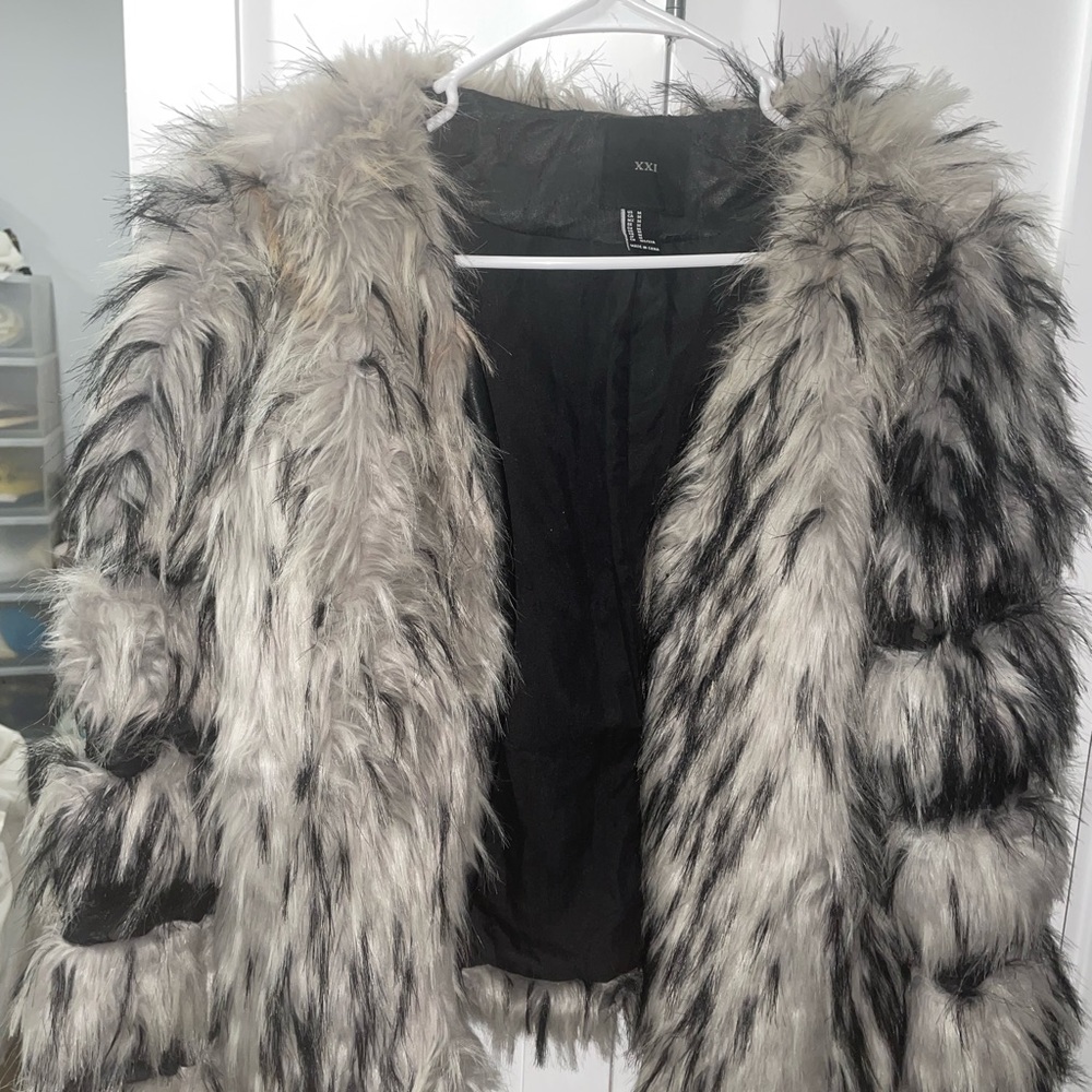 Faux fur jacket